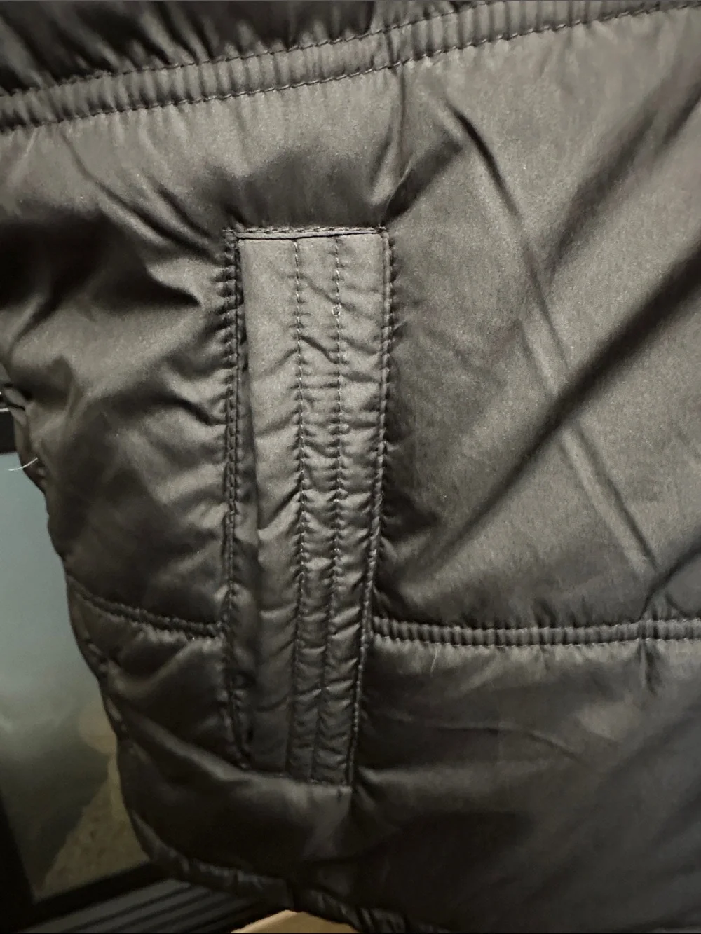 Men's Weatherproof Quilted Zip Up Black Puffer Vest with Flannel Lining Size XL